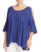 Nally & Millie Plus Cold Shoulder Trapeze Top