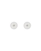 Gucci 18k White Gold Icon Blooms Stud Earrings