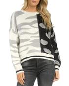 Elan Mixed Animal Print Sweater