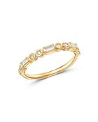 Bloomingdale's Diamond Round & Baguette Stacking Band In 14k Yellow Gold, 0.25 Ct. T.w. - 100% Exclusive
