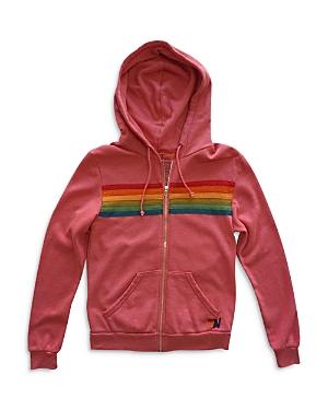 Aviator Nation Striped Zip Hoodie
