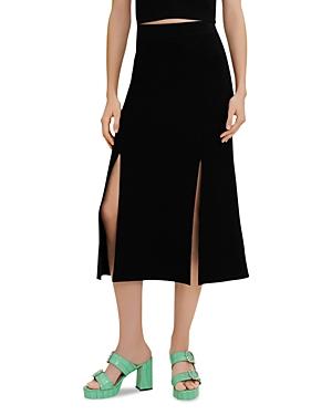 Maje Jaclyna Slit Midi Skirt