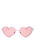 Quay Women's Heart Breaker Heart-shaped Sunglasses, 53mm