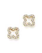 Diamond Clover Stud Earrings In 14k Yellow Gold, .20 Ct. T.w. - 100% Exclusive