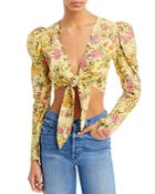 Hemant And Nandita Cotton Embroidered Floral Crop Top