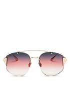 Dior Women's Stronger Mirrored Brow Bar Rimless Square Sunglasses, 58mm
