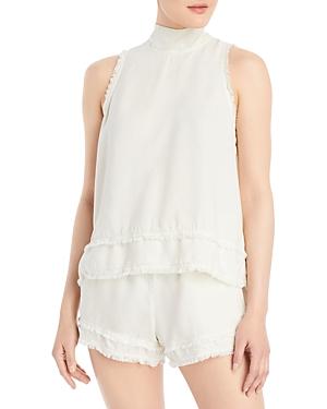 Bella Dahl Frayed Tie Back Top