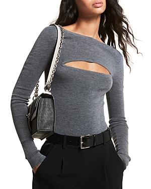 Michael Michael Kors Boat Neck Cutout Bodysuit