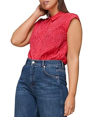 Whistles Diagonal Geometric Print Sleeveless Shirt