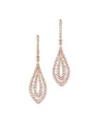 Bloomingdale's Diamond Round & Baguette Drop Earrings In 14k Rose Gold, 1.55 Ct. T.w.