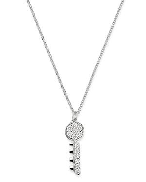 Bloomingdale's Diamond Key Pendant Necklace In 14k White Gold, 0.20 Ct. T.w. - 100% Exclusive
