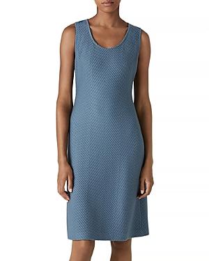 St. John Raised Herringbone Sweater Dress