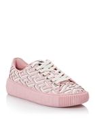 Versace Women's Leather Logo Sneakers