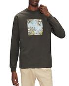 Ted Baker Powerr Mib Cotton Graphic Long Sleeve Tee