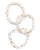 Aqua Cultured Freshwater Pearl Stretch Bracelets, Set Of 3 - 100% Exclusive