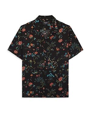 The Kooples Floral Print Regular Fit Button Down Camp Shirt
