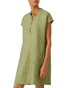 Eileen Fisher Band Collar Linen Dress