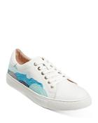 Jack Rogers Women's Rory Embroidered Lace Up Sneakers
