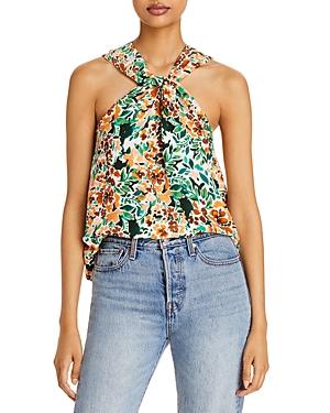 Joie Malta Floral Silk Halter Top