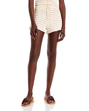Aqua Striped Crochet Shorts - 100% Exclusive