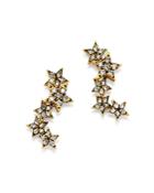 Suel Blackened 18k Yellow Gold Twinkle Star Diamond Earrings