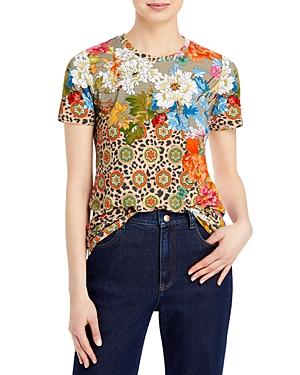 Johnny Was Taylor Leopard Floral Tee