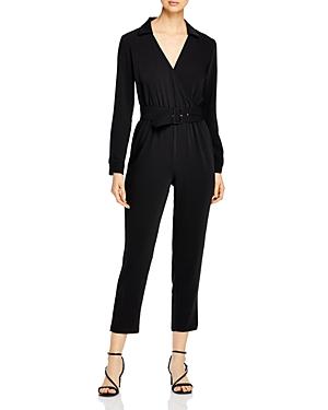 Cupcakes And Cashmere Cascade Belted Crepe Jumpsuit