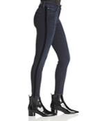 Mavi Tess Side-stripe Skinny Jeans In Midnight Stripe