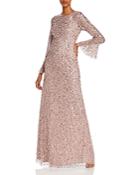 Adrianna Papell Beaded A-line Gown