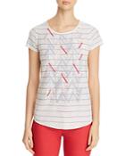 Nic+zoe Cabana Embroidered Striped Top