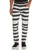 G-star Raw Elwood X25 Prison Stripe New Tapered Fit Jeans By Pharrell Williams