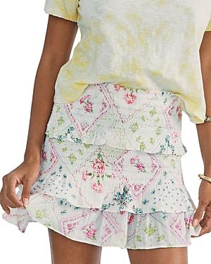 Loveshackfancy Sicily Smocked Mini Skirt