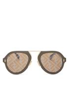 Fendi Women's Brow Bar Aviator Sunglasses, 53mm