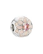 Pandora Clip - Sterling Silver, Cubic Zirconia & Enamel Blooming Dahlia, Moments Collection