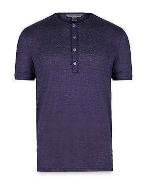 John Varvatos Collection Slim Fit Linen Henley