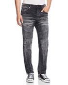 True Religion Rocco Moto Slim Fit Jeans In Onyx