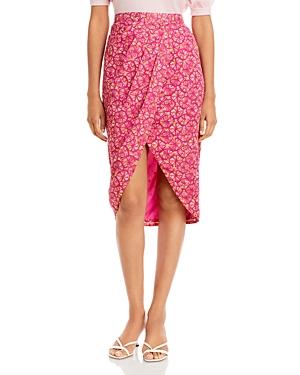 Aqua Printed Wrap Midi Skirt - 100% Exclusive