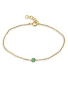 Zoe Lev 14k Yellow Gold Emerald May Birthstone Bracelet