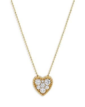 Bloomingdale's Diamond Heart Pendant Necklace In 14k Yellow Gold, 0.50 Ct. T.w. - 100% Exclusive