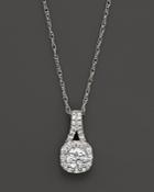 Halo Pendant In 14k White Gold, .40 Ct. T.w. - 100% Exclusive