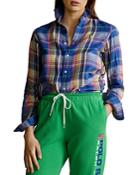 Polo Ralph Lauren Classic Fit Linen Plaid Shirt