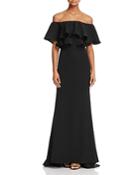 Jarlo Off-the-shoulder Ruffle Bodice Gown