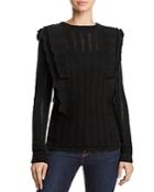Aqua Ruffled Pointelle Cashmere Sweater - 100% Exclusive