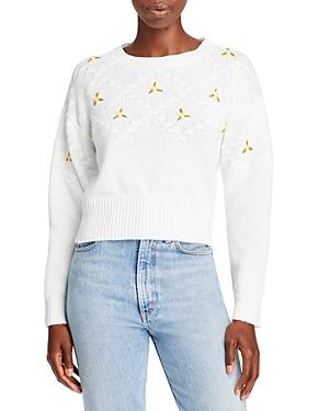 Lucy Paris Meadow Floral Embroidered Sweater