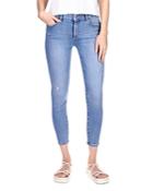 Dl1961 Florence Instasculpt Cropped Skinny Jeans In Cloud Distressed