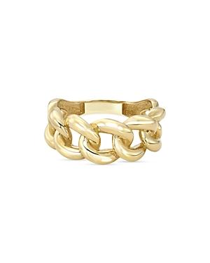 Zoe Lev 14k Yellow Gold Large Miami Cuban Link Ring