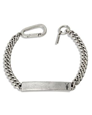 Allsaints Id Link Bracelet In Sterling Silver