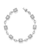 Diamond Baguette And Round Bracelet In 14k White Gold, 3.0 Ct. T.w.