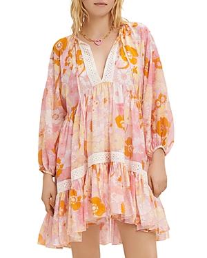 Maje Rolella Flower Power Babydoll Dress