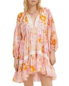 Maje Rolella Flower Power Babydoll Dress